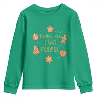 Christmas Pregnant Youth Sweatshirt Cookies For Two Please Pregnancy Announcement - Wonder Print Shop