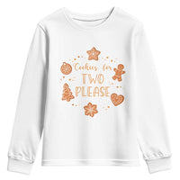 Christmas Pregnant Youth Sweatshirt Cookies For Two Please Pregnancy Announcement - Wonder Print Shop