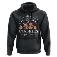 Christmas Pregnancy Announcement Hoodie Eating Xmas Cookies For Two Maternity Gift
