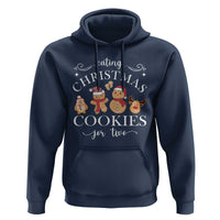 Christmas Pregnancy Announcement Hoodie Eating Xmas Cookies For Two Maternity Gift
