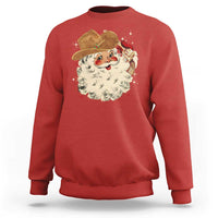 Christmas Cowboy Sweatshirt Santa Claus Merry Xmas Vintage 90s Western Country - Wonder Print Shop