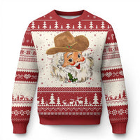 Cowboy Ugly Christmas Sweater Santa Claus Vintage 90s Western Country Music Outfit - Wonder Print Shop