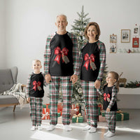Pregnancy Announcement Plaid Pajama Set Coquette Bow Xmas Maternity Gift - Wonder Print Shop