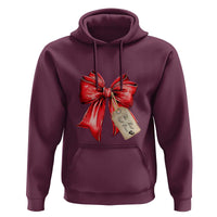 Christmas Pregnancy Announcement Hoodie Coquette Bow Xmas Maternity Gift