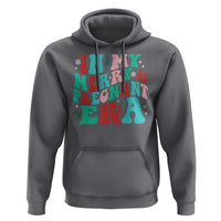 Christmas Pregnancy Announcement Hoodie Merry & Pregnant Era Cute Groovy Christmas Holiday Xmas