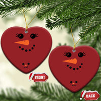 Pregnancy Announcement Christmas Ornament Snowman Face Xmas Maternity Gift - Wonder Print Shop