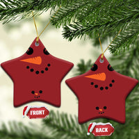 Pregnancy Announcement Christmas Ornament Snowman Face Xmas Maternity Gift - Wonder Print Shop
