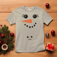 Christmas Pregnancy Announcement T Shirt Snowman Face Xmas Maternity Gift - Wonder Print Shop