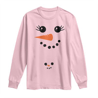 Christmas Pregnancy Announcement Long Sleeve Shirt Snowman Face Xmas Maternity Gift