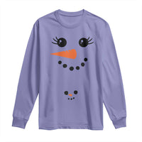 Christmas Pregnancy Announcement Long Sleeve Shirt Snowman Face Xmas Maternity Gift