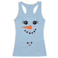 Christmas Pregnancy Announcement Racerback Tank Top Snowman Face Xmas Maternity Gift
