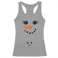 Christmas Pregnancy Announcement Racerback Tank Top Snowman Face Xmas Maternity Gift
