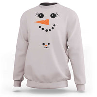 Christmas Pregnancy Announcement Sweatshirt Snowman Face Xmas Maternity Gift - Wonder Print Shop