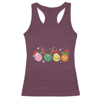 Funny Pickleball Lover Christmas Racerback Tank Top