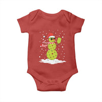 Pickleball Christmas Baby Onesie Santa Hat Snowman Xmas