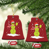 Pickleball Christmas Ornament Santa Hat Snowman Xmas - Wonder Print Shop