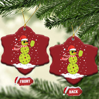 Pickleball Christmas Ornament Santa Hat Snowman Xmas - Wonder Print Shop