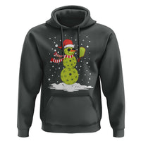 Pickleball Christmas Hoodie Santa Hat Snowman Xmas