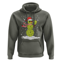 Pickleball Christmas Hoodie Santa Hat Snowman Xmas