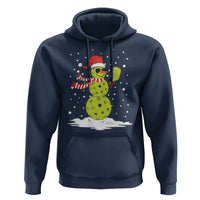 Pickleball Christmas Hoodie Santa Hat Snowman Xmas