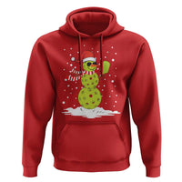 Pickleball Christmas Hoodie Santa Hat Snowman Xmas