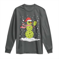 Pickleball Christmas Long Sleeve Shirt Santa Hat Snowman Xmas