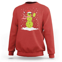 Pickleball Christmas Sweatshirt Santa Hat Snowman Xmas - Wonder Print Shop
