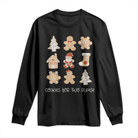 Christmas Pregnancy Announcement Long Sleeve Shirt Cookies For Two Please Maternity Gift