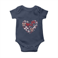 Coquette Valentine's Day Heart Bow Baby Onesie