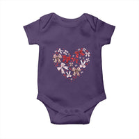 Coquette Valentine's Day Heart Bow Baby Onesie