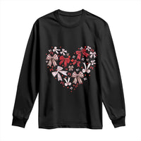 Coquette Valentine's Day Heart Bow Long Sleeve Shirt