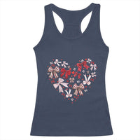 Coquette Valentine's Day Heart Bow Racerback Tank Top