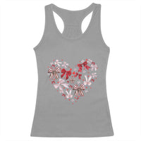 Coquette Valentine's Day Heart Bow Racerback Tank Top