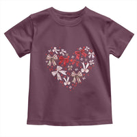 Coquette Valentine's Day Heart Bow Toddler T Shirt