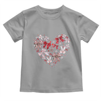 Coquette Valentine's Day Heart Bow Toddler T Shirt