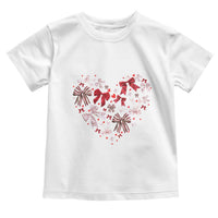 Coquette Valentine's Day Heart Bow Toddler T Shirt