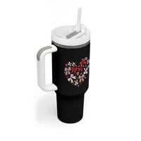 Coquette Valentine's Day Heart Bow Tumbler With Handle