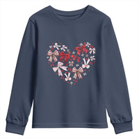 Coquette Valentine's Day Heart Bow Youth Sweatshirt