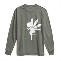 Marijuana Long Sleeve Shirt Weed Fairy Fantasy Leaf Stoner Pot Smoker Cannabis