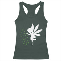 Marijuana Racerback Tank Top Weed Fairy Fantasy Leaf Stoner Pot Smoker Cannabis