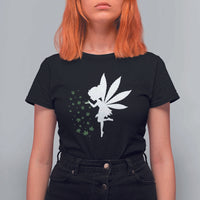 Marijuana T Shirt For Women Weed Fairy Fantasy Leaf Stoner Pot Smoker Cannabis - Wonder Print Shop