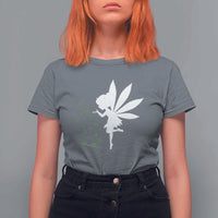 Marijuana T Shirt For Women Weed Fairy Fantasy Leaf Stoner Pot Smoker Cannabis - Wonder Print Shop