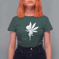 Marijuana T Shirt For Women Weed Fairy Fantasy Leaf Stoner Pot Smoker Cannabis - Wonder Print Shop