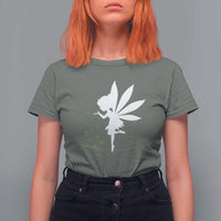 Marijuana T Shirt For Women Weed Fairy Fantasy Leaf Stoner Pot Smoker Cannabis - Wonder Print Shop
