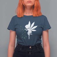 Marijuana T Shirt For Women Weed Fairy Fantasy Leaf Stoner Pot Smoker Cannabis - Wonder Print Shop