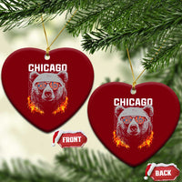 Bears Mascot Ceramic Ornament Vintage Retro Chicago - Wonder Print Shop