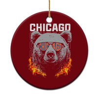 Bears Mascot Ceramic Ornament Vintage Retro Chicago - Wonder Print Shop