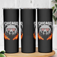 Bears Mascot Skinny Tumbler Vintage Retro Chicago - Wonder Print Shop