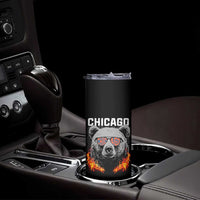Bears Mascot Skinny Tumbler Vintage Retro Chicago - Wonder Print Shop