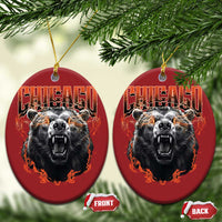 Vintage Chicago Christmas Ornament Retro Graphic Wild Bear Streetwear Bootleg - Wonder Print Shop